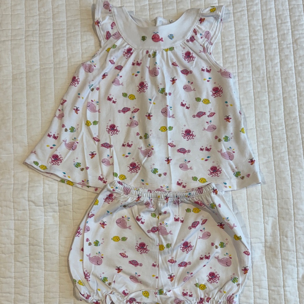 Kissy Kissy Pink and White Diaper Cover Set
